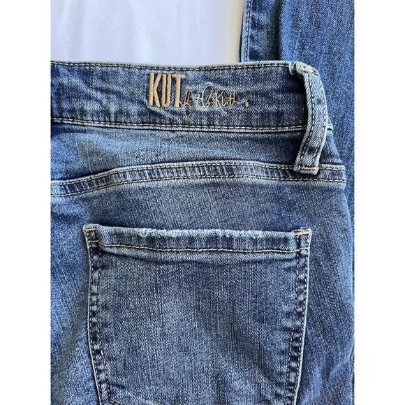 Kut From The Kloth Womens Jeans Size 2 Blue Carlo Ankle Skinny Raw Hem Mid Rise - Picture 5 of 16